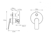Abey Gareth Ashton Vela Shower Bath Mixer W/ Divertor - Black